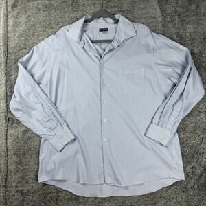 Van Heusen Flex Fitted Stretch Button Up Long Sleeve Men's 17 1/2 x 34/35 Large